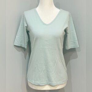J. Jill Soft Blue V-Neck Tee